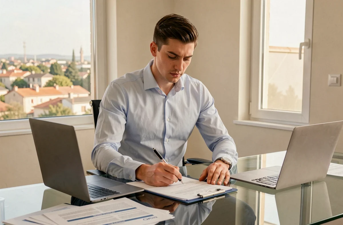 Adrien Gaupillat, expert-comptable à Balma-Toulouse, travaillant sur un dossier client