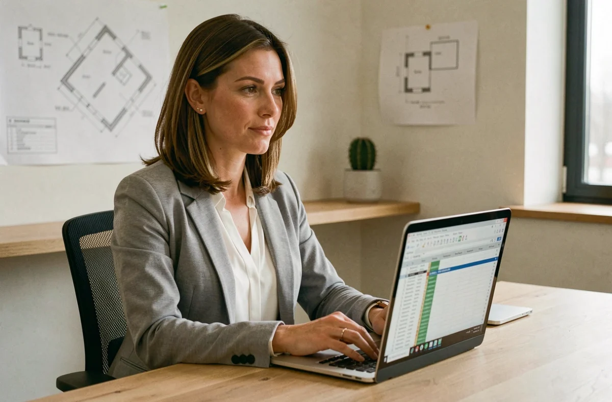 Alexandra Luque, experte-comptable à Toulouse, dans son bureau professionnel moderne