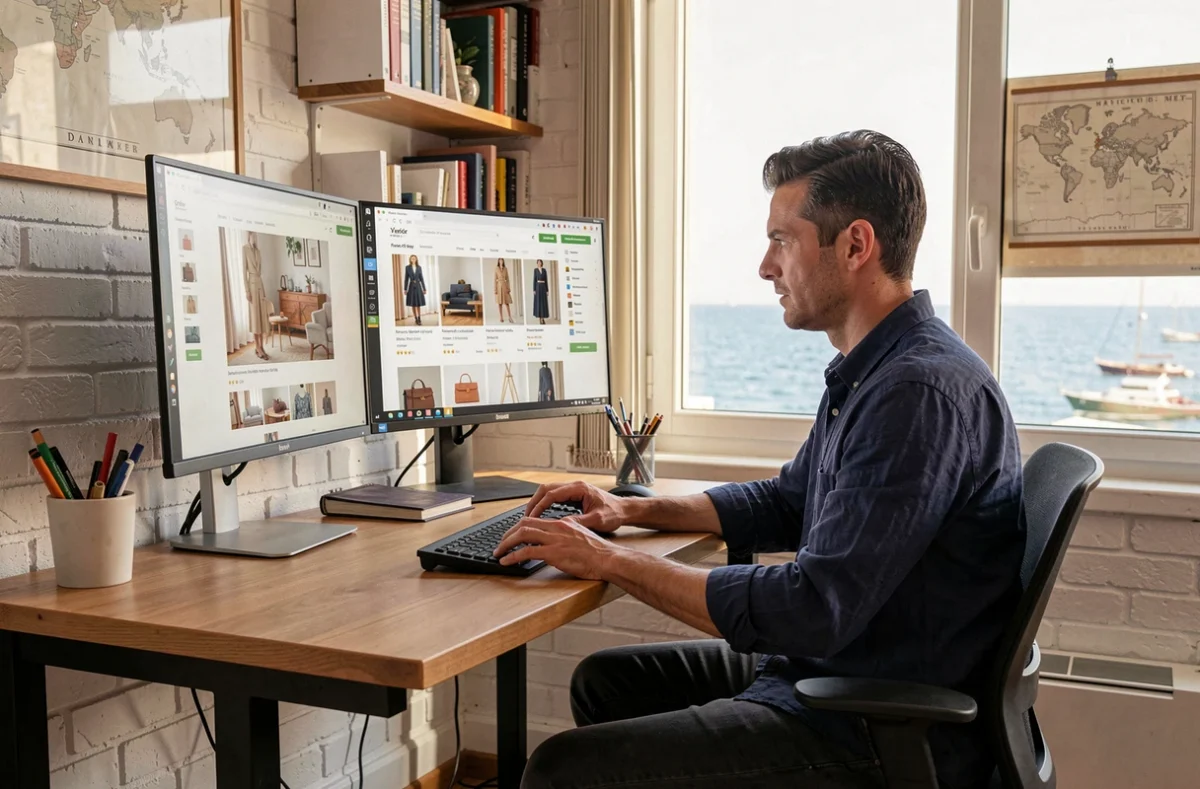 Développeur e-commerce de l'agence e-frogg à Saint-Cyr-sur-Mer travaillant sur un site boutique en ligne personnalisé